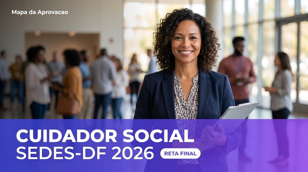 Cuidador Social SEDES-DF 2026 — Aquecimento Grátis (Questões Fáceis)
