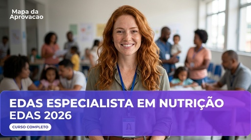 Nutrição SEDES-DF 2026 — Curso completo Quadrix: apostilas focadas no edital, simulados comentados, Audiobook, Mentoria 24h e correção de redação